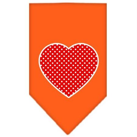 UNCONDITIONAL LOVE Red Swiss Dot Heart Screen Print Bandana Orange Large UN757649